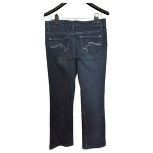 Nine West Jeans Women's Size 8 Hi Rise Straight Leg Dark Wash 5 Pocket Zip Fly